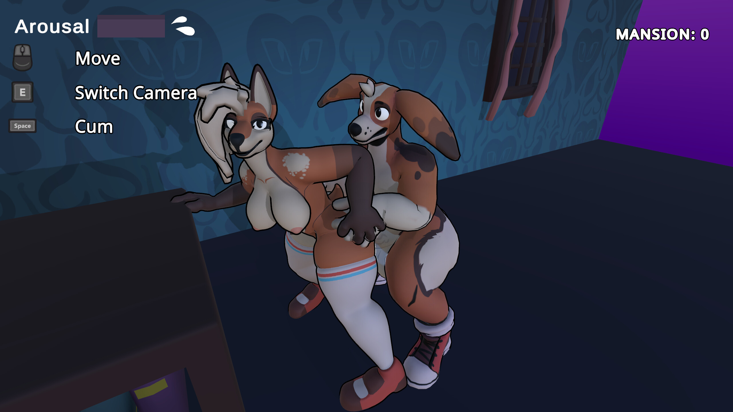 Horny Haunts in-game action