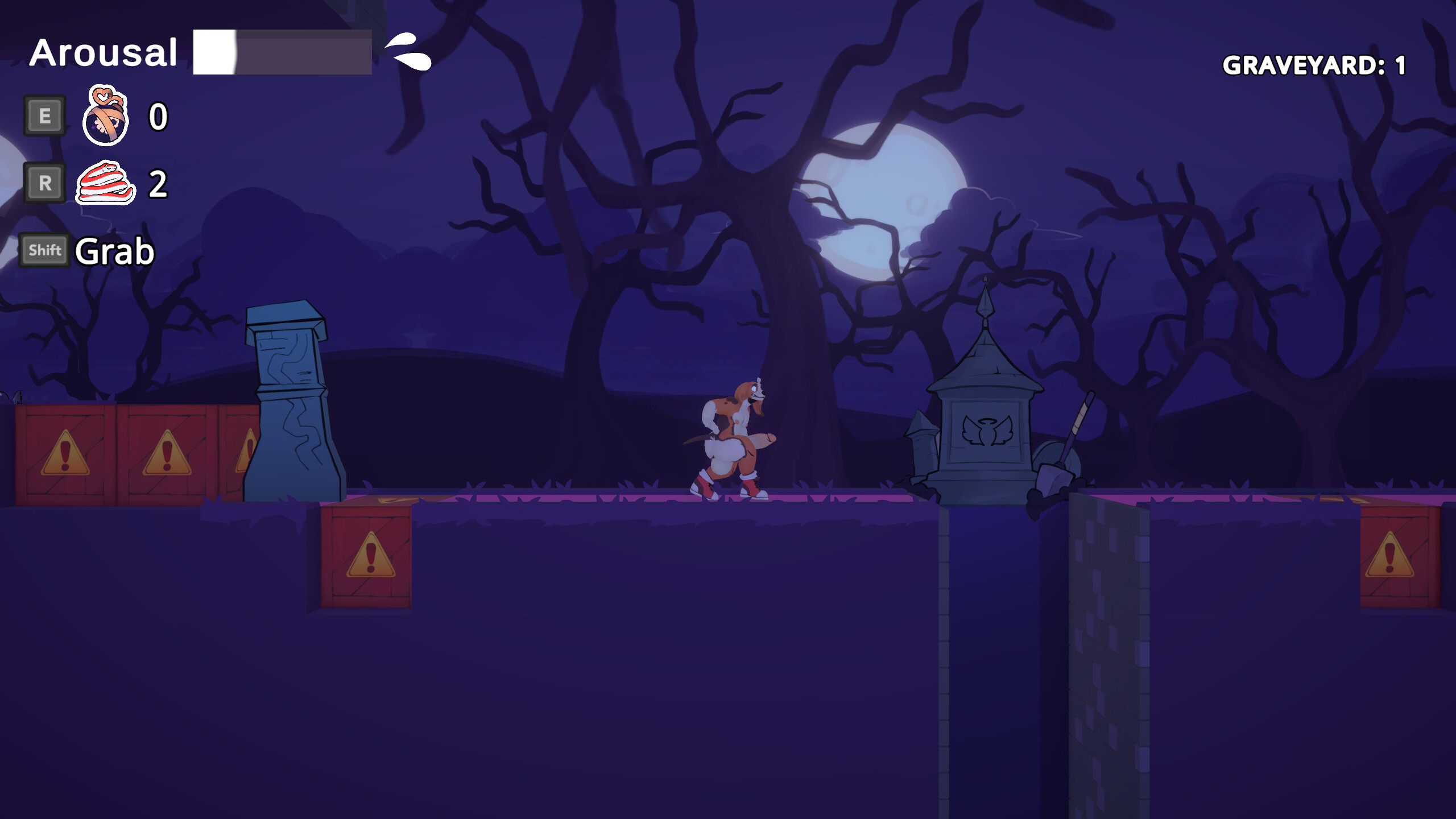 Horny Haunts Title Screen